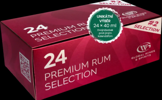 Premium Rum Selection 2 - luxusní rumový kalendář 24x0,04l Global Wines (poškozený obal)