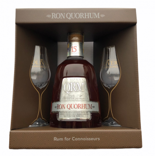 Quorhum 15y 40% 0,7 l (dárkové balení 2 skleničky)