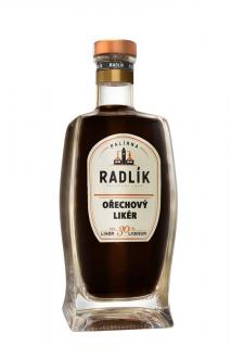 Radlík Ořechový Likér 30% 0,5l (holá láhev)