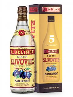 Rudolf Jelínek Slivovice kosher 5y 50% 0,7 l (tuba)