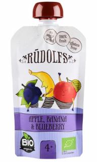 Rudolfs BIO kapsička Jablko, banán, borůvka 110 g