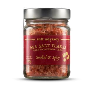 SALT ODYSSEY Mořská sůl ve vločkách UZENÁ PAPRIKA - ve skle 100g