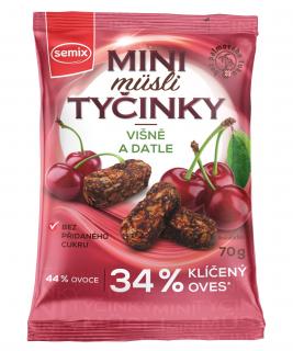 Semix Mini Musli tyčinky s višněmi bez lepku 70g