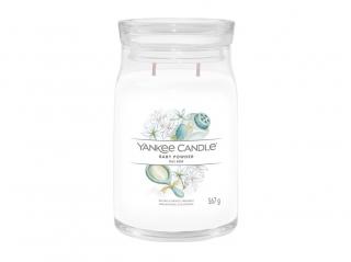 Svíčka Yankee Candle Signature  BABY POWDER  - Dětský pudr 567g velká