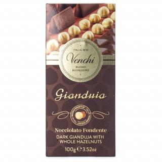 Venchi - čokoláda gianduja s lískovými oříšky 100g