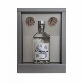 Žufánek Slivovica 50% 0,5 l (dárkové balení 2 skleničky)