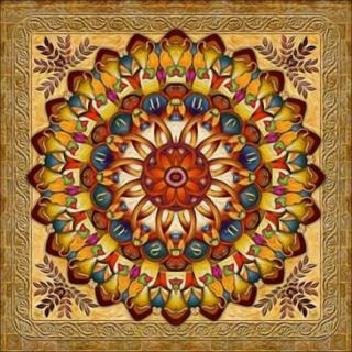 Diamantový obrázek 7D 30x30cm - Mandala hnědá 6559