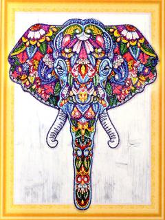 Diamantový obrázek 7D 30x40cm - Mandala Slon 6652