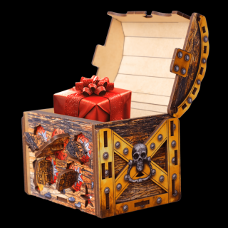 EscWelt Dřevěný hlavolam Art Pirates Treasure Box