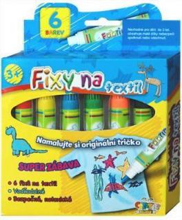 Fixy na textil 6ks - nevypratelné