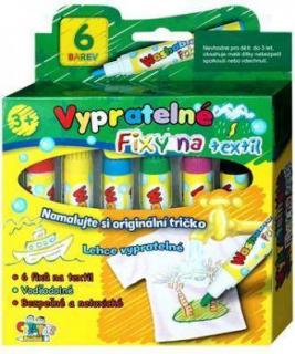 Fixy na textil 6ks - vypratelné