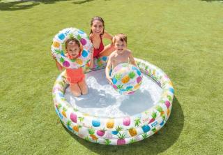 INTEX Set bazén ANANAS + kruh a míč 59469