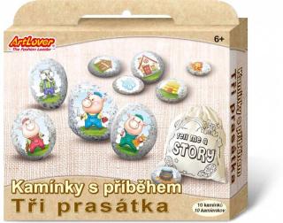Kamínky s příběhem - Tři prasátka