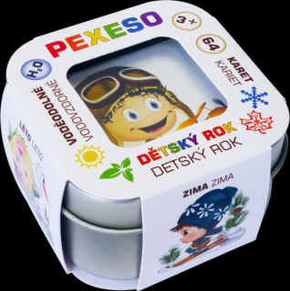 Pexeso voděodolné Dětský rok - v plechu