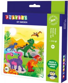Playbox Zažehlovací korálky 2000ks - Dinosauři
