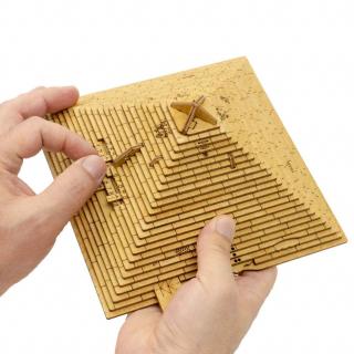 [poškozené zboží] EscWelt Dřevěný hlavolam Quest Pyramide