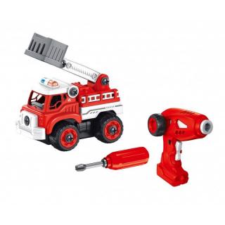 [poškozený obal] BUKI RC Hasičské auto - šroubovací stavebnice
