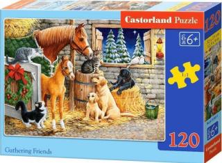 Puzzle 120 dílků - Setkání přátel ve stáji 13340