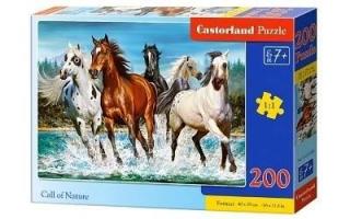 Puzzle 200 dílků - Běžící koně 222056