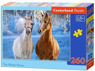 Puzzle 260 dílků - Koně v zasněžené krajině 27378