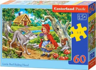 Puzzle 60 dílků - Červená Karkulka s vlkem 66117