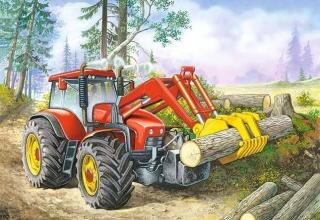 Puzzle 60 dílků - Traktor nakladač 6601