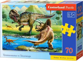 Puzzle 70 dílků MIDI - T-rex vs. Triceratops 70084