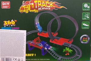Stavebnice dráhy s autíčkem 2xLOOP Track King