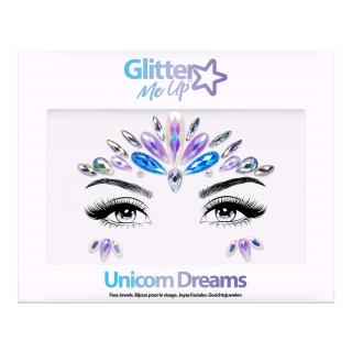 Třpytivé nalepovací kamínky na obličej - Unicorn Dreams