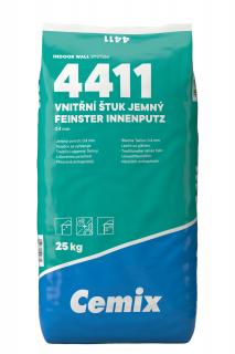 Omítka štuková Cemix 4411 vnitřní jemná, zrno 0,4 mm (033j) /25 kg
