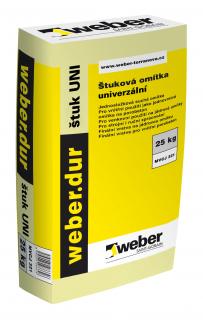 Omítka štuková Weber jednovrstvá dur UNI / 25 kg