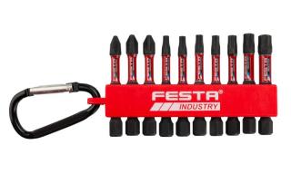 Sada torzních bitů FESTA INDUSTRY PH-PZ-TORX S2 1/4" 50mm /10ks