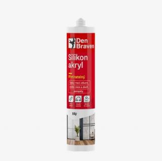 Tmel silikon akrylový Den Braven bílý /280 ml