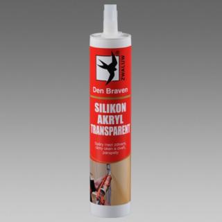 Tmel silikon akrylový Den Braven transparentní /280 ml