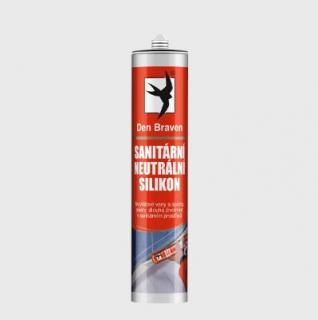 Tmel silikon Den Braven sanitární neutrální bílý RL /280 ml