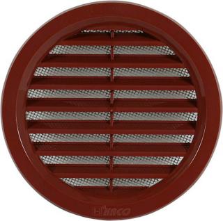 Větrací mřížka kruhová /100 mm/ se síťovinou hnědá /1 ks