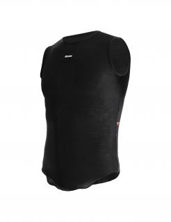 Funkční triko bez rukávů SANTINI Dry Black Varianta: XL/XXL
