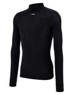 Funkční triko s dlouhým rukávem SANTINI Next 2 Skin Black Varianta: XL/XXL