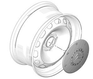 Krytka disku 15" - originál poklice Citroen pro Berlingo B9 08- (542156)