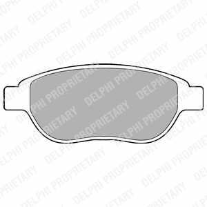 Přední brzdové destičky Delphi pro Berlingo, C3, C4, Xsara a Xsara Picasso (LP1653, 1613704080)