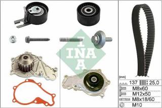 Rozvodová sada INA s vodní pumpou pro motory Citroen 1.6HDi 16V ( 0831V4, 1609525680)