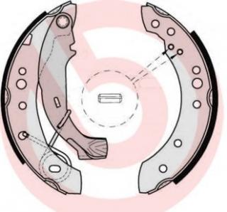 Sada brzdových čelistí Brembo S61526 pro Citroën C2, C3, C3 Pluriel (4241L0, S1)