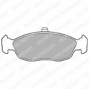 Sada předních brzdových destiček Delphi pro Citroen Saxo a Xsara (LP1597, 425306, SKL)