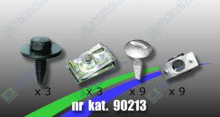 Sada příchytek krytu pod motor pro Citroen C1, C2, C3, C3II a C3 Picasso (Peugeot 1007)
