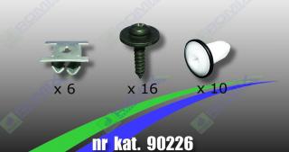 Sada příchytek krytu pod motor pro Citroen Jumper III (Peugeot Boxer III, Fiat Ducato 06-11)