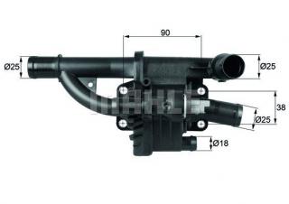 Skříň termostatu Behr pro motory 1.6HDi a 1.4HDi Citroen - Peugeot (KW,1336AF)