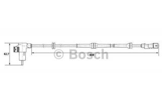 Snímač otáček kola (ABS) Bosch -zadní - Citroën Berlingo, Xsara Picasso