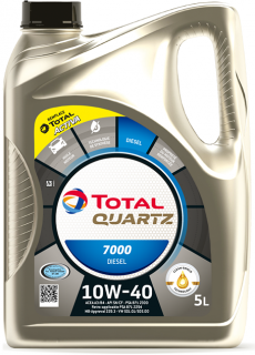 TOTAL QUARTZ  DIESEL 7000 10W40  5l - polosyntetický motorový olej