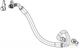Vedení - hadice klimatizace pro Citroen C5 a Peugeot 407 ( 9GS351337771,  6460JA, 6460JC, 6460PW, 647777, 647779, 9677930480, AP101000P)