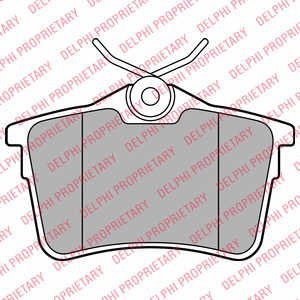 Zadní brzdové destičky Delphi pro Citroen Berlingo (1608520480, 425414, LP2147, 425415, 425429, SKL)